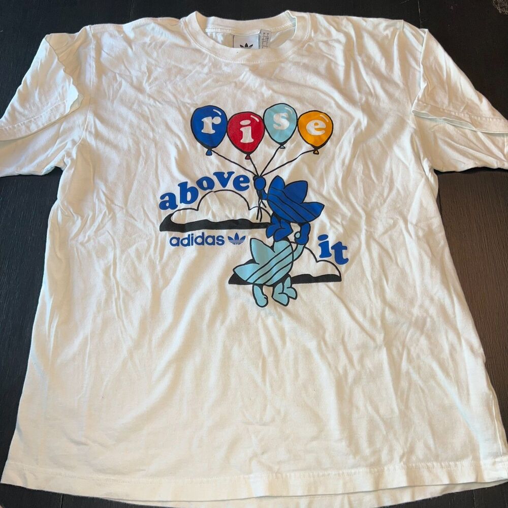 MEN'S ADIDAS ORIGINALS RISE ABOVE IT TREFOIL TEE SHIRT ~ SIZE L~ #HC1790